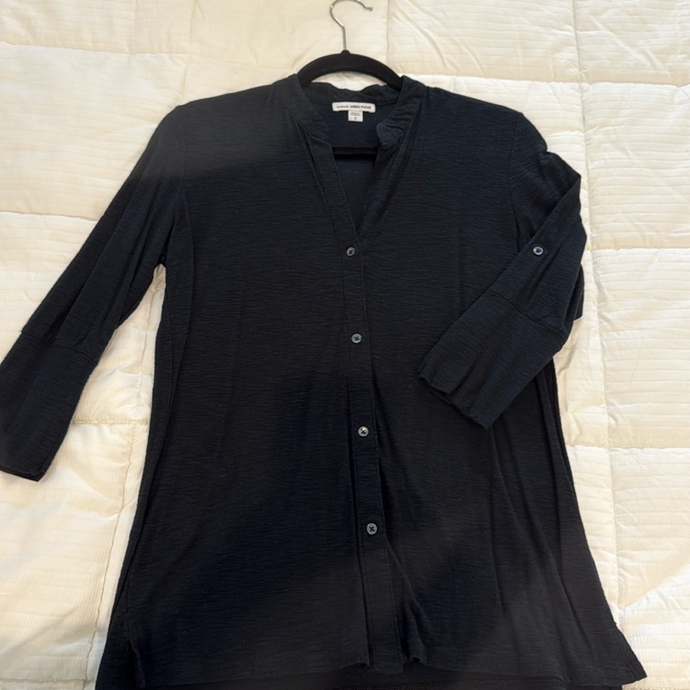 James Perse Button Down Cotton Shirt Sz 2